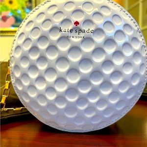 Brand new Kate spade gold chain white golf ball Crossbody Brand new with tags